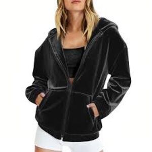 Offline By Aerie After Party Velour Oversized Full Zip Hoodie